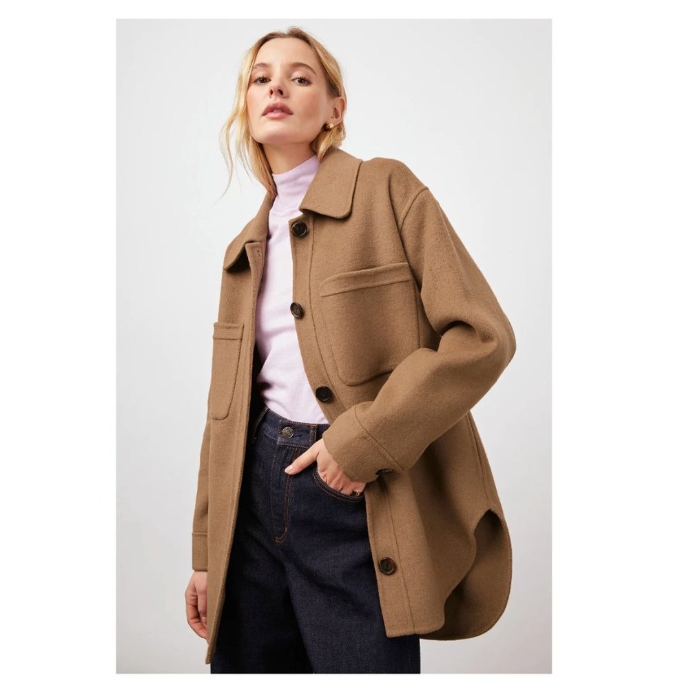 Rails Connie Shirt Jacket in Camel Size Medium